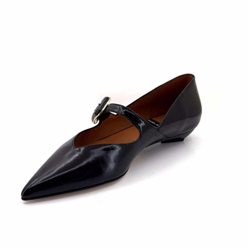 Angel Alarcon 25045 Cuir Glacé Noir 25045-620A - EGIDIO - NERO Printemps Eté 2025