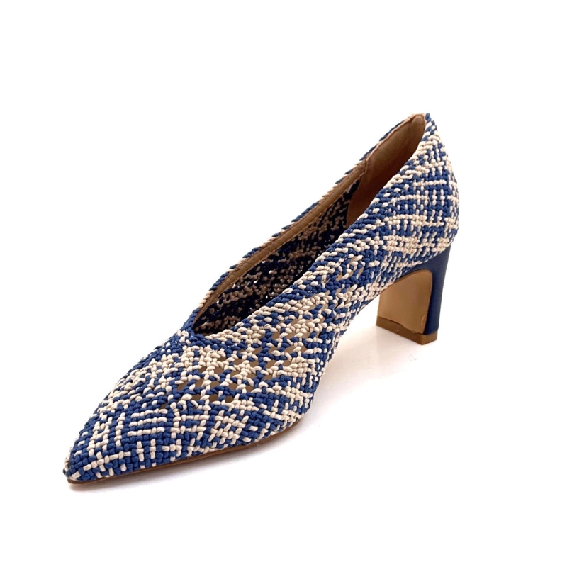 Ivoire 2526-2401 Textile Bleu & Beige 2526-2401 - BEIGE / NAVY Printemps Eté 2025