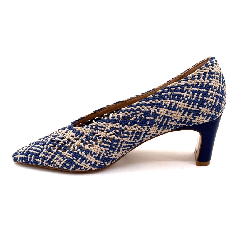 Ivoire 2526-2401 Textile Bleu & Beige 2526-2401 - BEIGE / NAVY Printemps Eté 2025