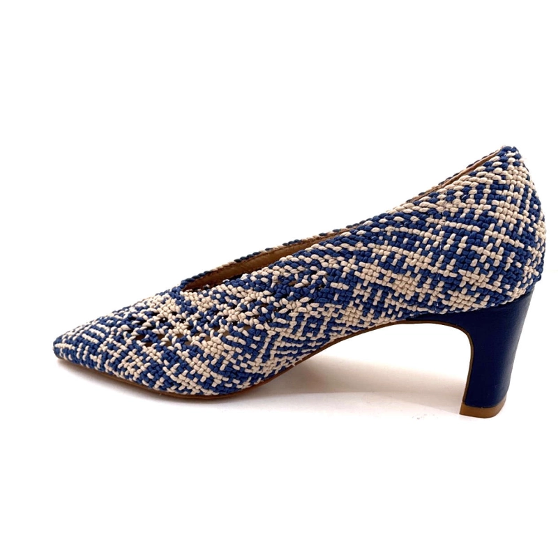 Ivoire 2526-2401 Textile Bleu & Beige 2526-2401 - BEIGE / NAVY Printemps Eté 2025