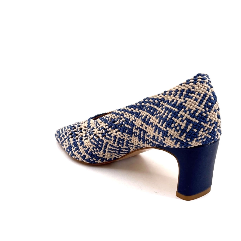 Ivoire 2526-2401 Textile Bleu & Beige 2526-2401 - BEIGE / NAVY Printemps Eté 2025