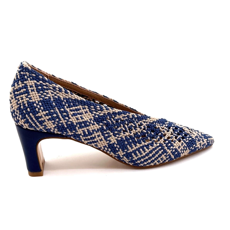 Ivoire 2526-2401 Textile Bleu & Beige 2526-2401 - BEIGE / NAVY Printemps Eté 2025