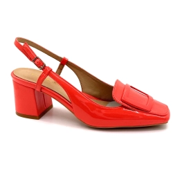 Ivoire Back Strap Pumps 2315-2507 Coral Patent