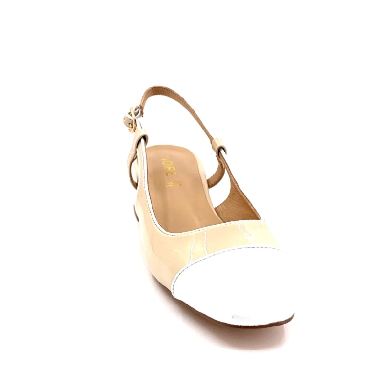 Ivoire 2528-02502 Vernis Beige & Blanc 2528-02502 - BEIGE / WHITE Printemps Eté 2025