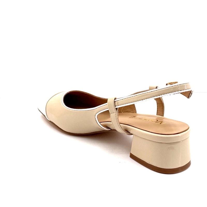 Ivoire 2528-02502 Vernis Beige & Blanc 2528-02502 - BEIGE / WHITE Printemps Eté 2025