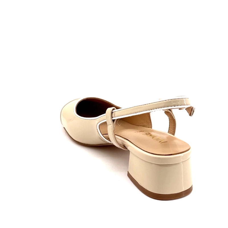 Ivoire 2528-02502 Vernis Beige & Blanc 2528-02502 - BEIGE / WHITE Printemps Eté 2025