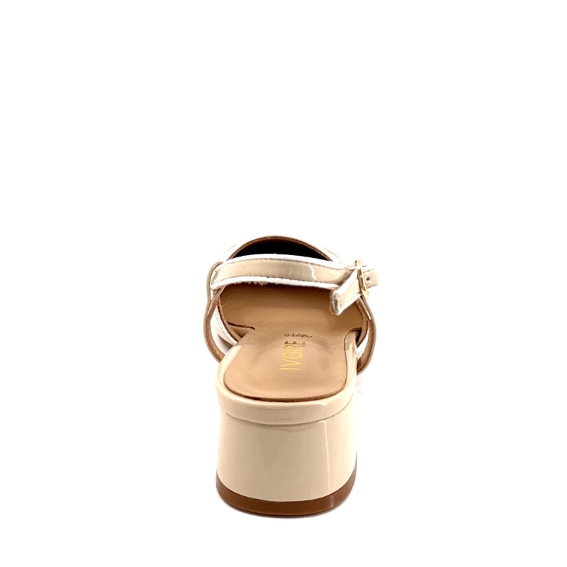 Ivoire 2528-02502 Vernis Beige & Blanc 2528-02502 - BEIGE / WHITE Printemps Eté 2025