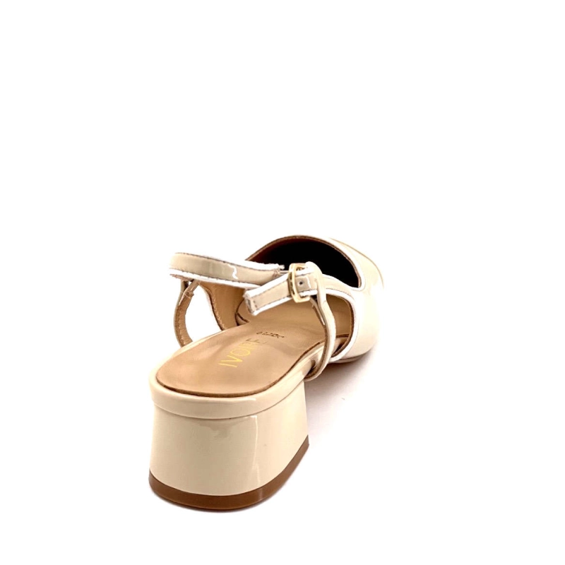 Ivoire 2528-02502 Vernis Beige & Blanc 2528-02502 - BEIGE / WHITE Printemps Eté 2025