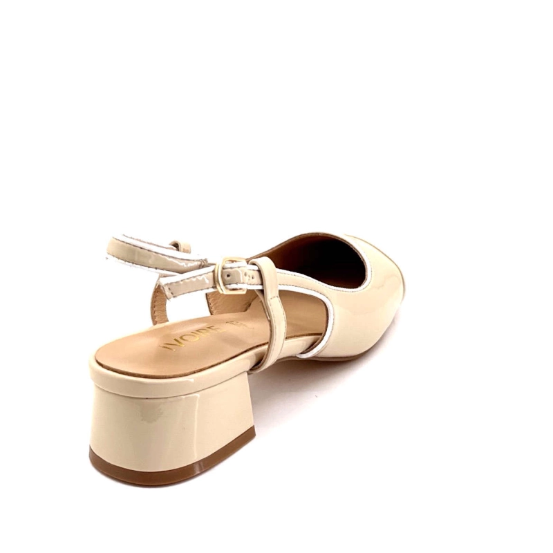 Ivoire 2528-02502 Vernis Beige & Blanc 2528-02502 - BEIGE / WHITE Printemps Eté 2025