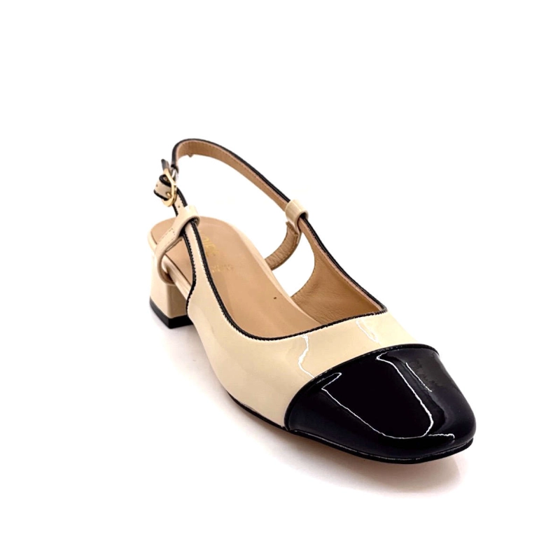 Ivoire 2528-02502 Vernis Beige & Noir 2528-02502 - BEIGE / BLACK Printemps Eté 2025