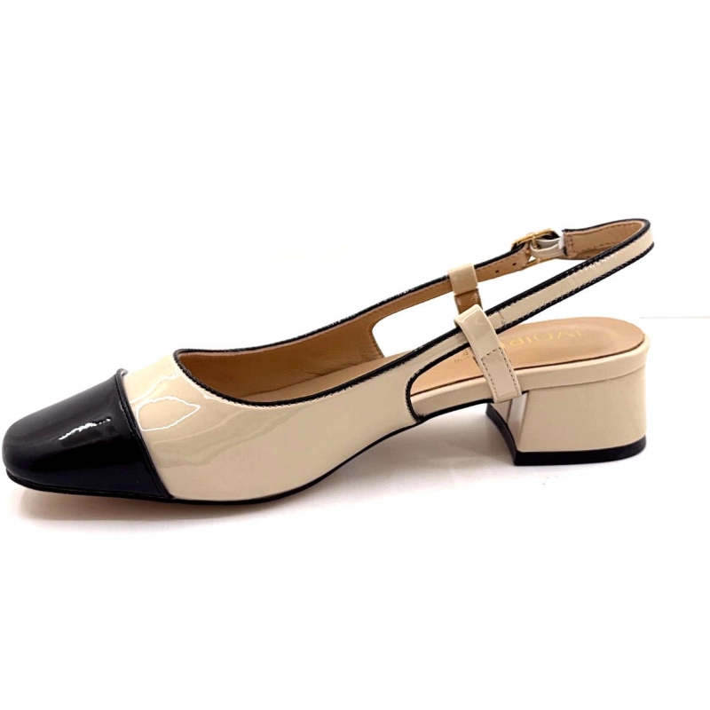 Ivoire 2528-02502 Vernis Beige & Noir 2528-02502 - BEIGE / BLACK Printemps Eté 2025