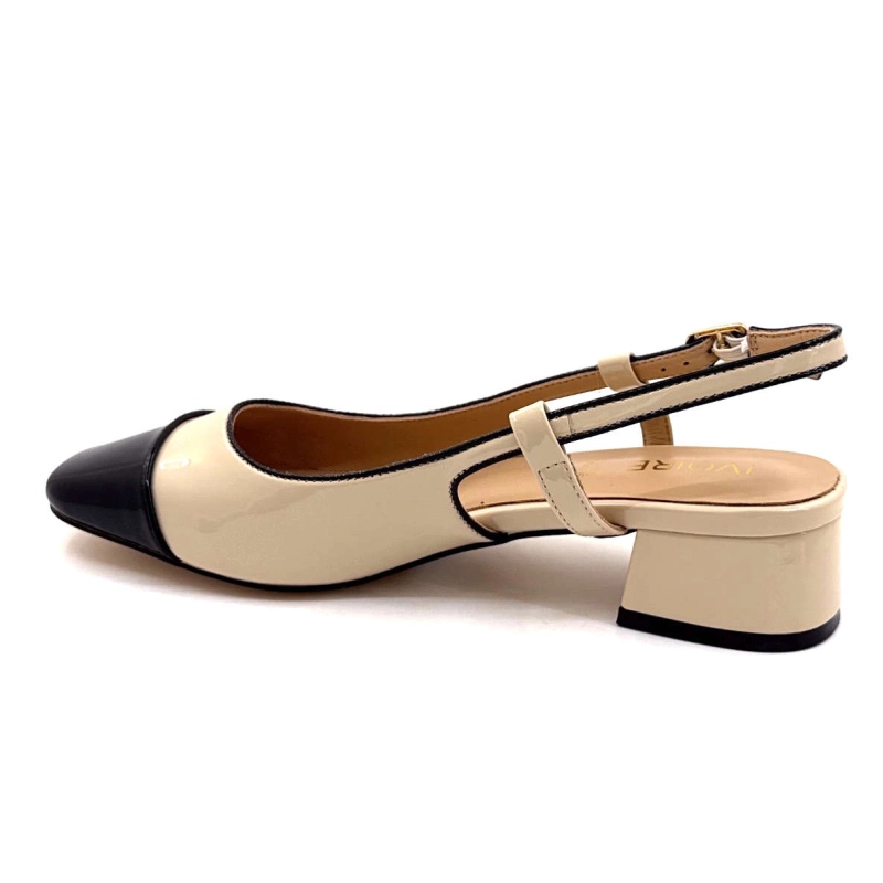 Ivoire 2528-02502 Vernis Beige & Noir 2528-02502 - BEIGE / BLACK Printemps Eté 2025