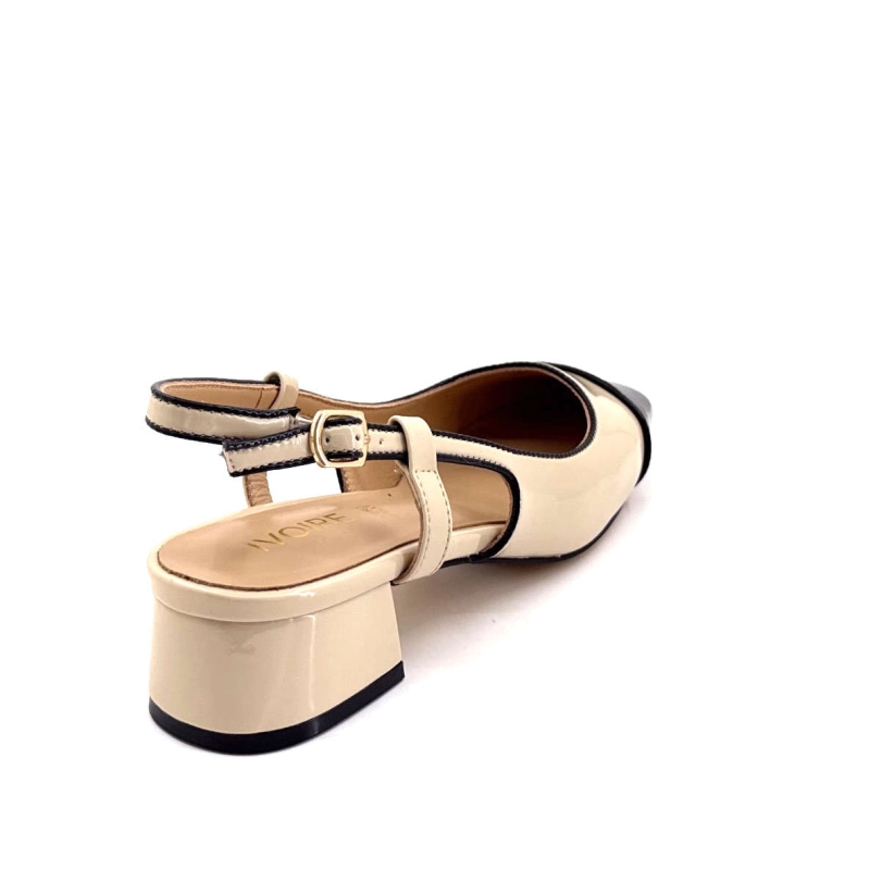 Ivoire 2528-02502 Vernis Beige & Noir 2528-02502 - BEIGE / BLACK Printemps Eté 2025