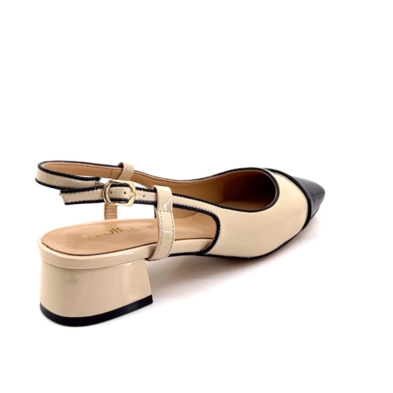 Ivoire 2528-02502 Vernis Beige & Noir 2528-02502 - BEIGE / BLACK Printemps Eté 2025