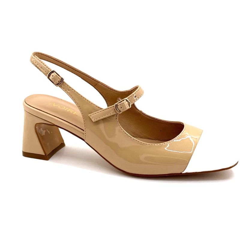 Ivoire L42902 Vernis Beige & Blanc L42902-01 - BEIGE / WHITE Printemps Eté 2025