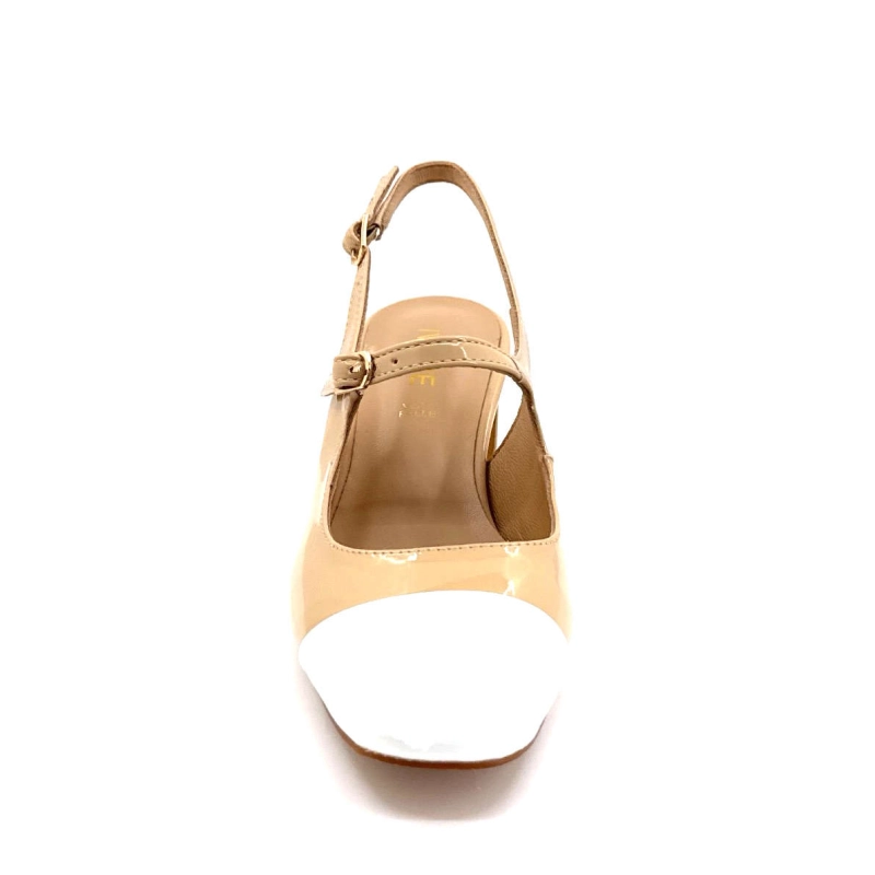 Ivoire L42902 Vernis Beige & Blanc L42902-01 - BEIGE / WHITE Printemps Eté 2025