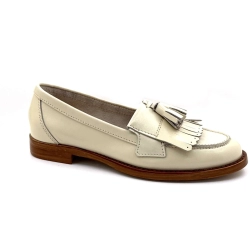 Ivoire Moccasins 1110 Cream Leather