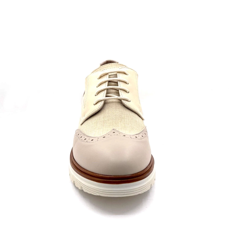 Ivoire 8B5601 Cuir & Textile Beige Panna 8B5601 - NAPPA PELLE SOFIA PANNA Printemps Eté 2025