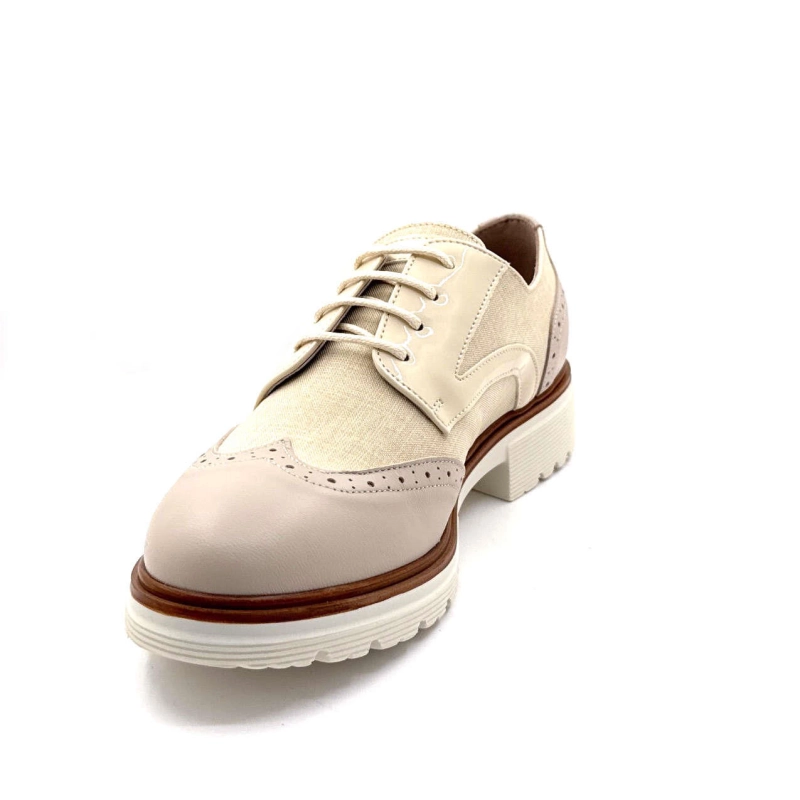 Ivoire 8B5601 Cuir & Textile Beige Panna 8B5601 - NAPPA PELLE SOFIA PANNA Printemps Eté 2025