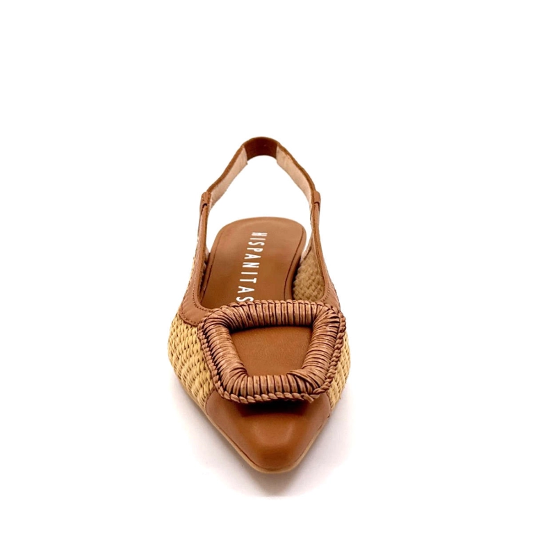 Hispanitas RHV 254046 Rafia Cuir Camel RHV 254046 - SOHO V25 CUOIO - RA Printemps Eté 2025