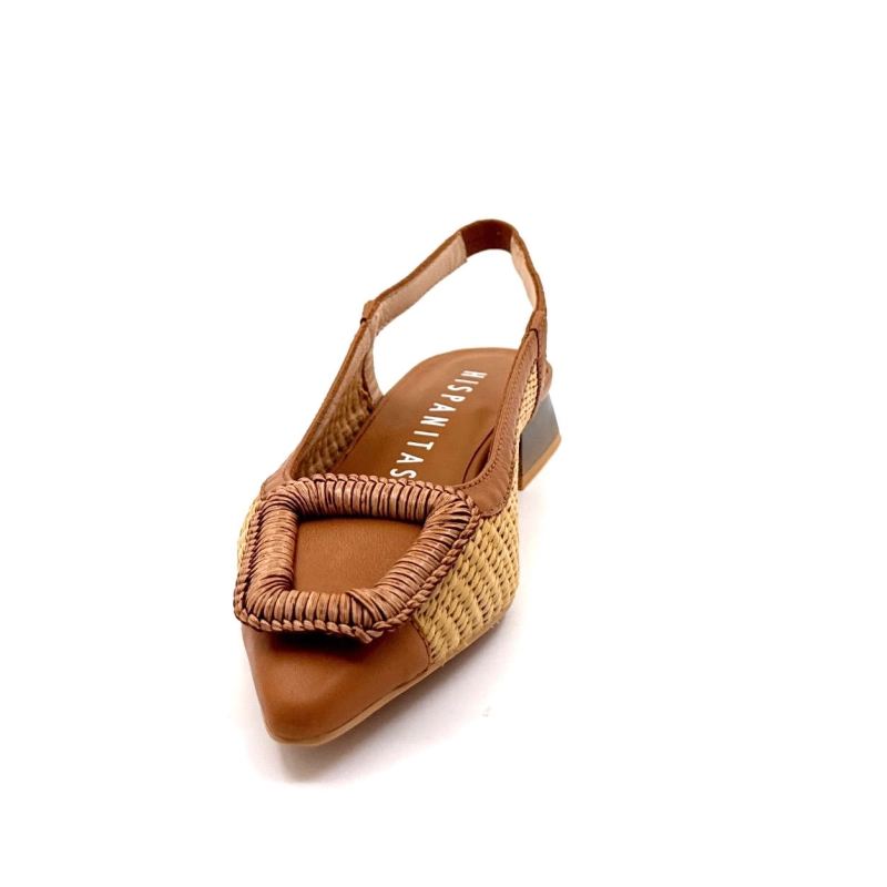 Hispanitas RHV 254046 Rafia Cuir Camel RHV 254046 - SOHO V25 CUOIO - RA Printemps Eté 2025