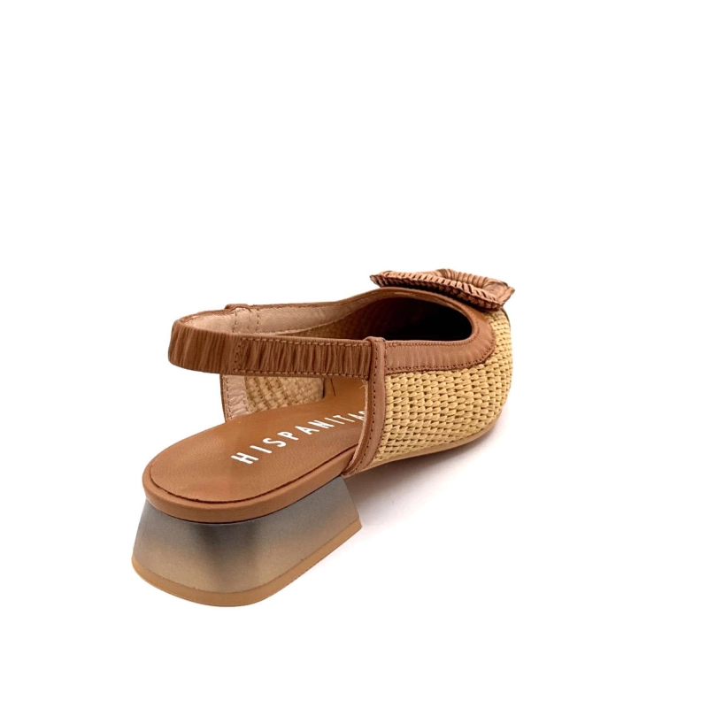 Hispanitas RHV 254046 Rafia Cuir Camel RHV 254046 - SOHO V25 CUOIO - RA Printemps Eté 2025