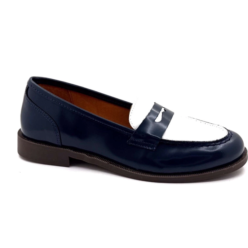 Ivoire 13343 Cuir Glacé Bleu Marine & Blanc 13343 - POLIDO GLACE - 8077 / 84 Printemps Eté 2025