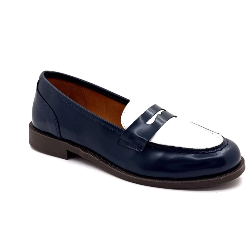 Ivoire 13343 Cuir Glacé Bleu Marine & Blanc 13343 - POLIDO GLACE - 8077 / 84 Printemps Eté 2025