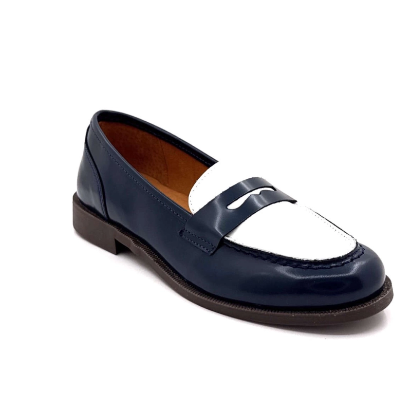 Ivoire 13343 Cuir Glacé Bleu Marine & Blanc 13343 - POLIDO GLACE - 8077 / 84 Printemps Eté 2025