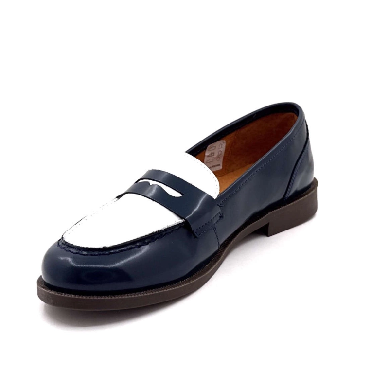Ivoire 13343 Cuir Glacé Bleu Marine & Blanc 13343 - POLIDO GLACE - 8077 / 84 Printemps Eté 2025
