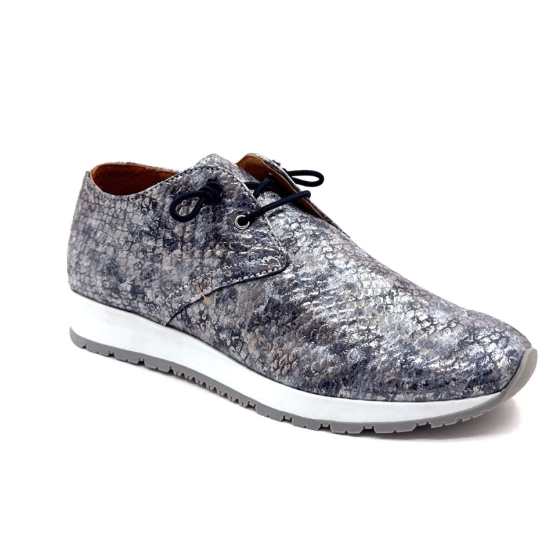Ivoire 13588 Cuir Reptile Bleu Argent 13588 - ANIL. MALIK/CL - 8527 / Printemps Eté 2025