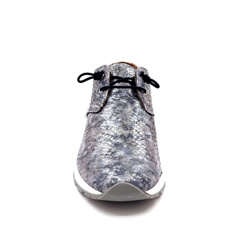 Ivoire 13588 Cuir Reptile Bleu Argent 13588 - ANIL. MALIK/CL - 8527 / Printemps Eté 2025