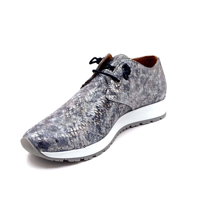 Ivoire 13588 Cuir Reptile Bleu Argent 13588 - ANIL. MALIK/CL - 8527 / Printemps Eté 2025