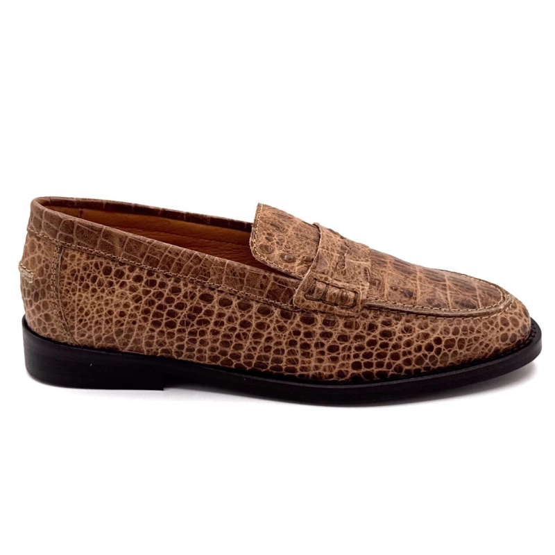 Ivoire 12824 Cuir Coco Marron 12824 - VITELO BABY CROCO - 8547 Printemps Eté 2025