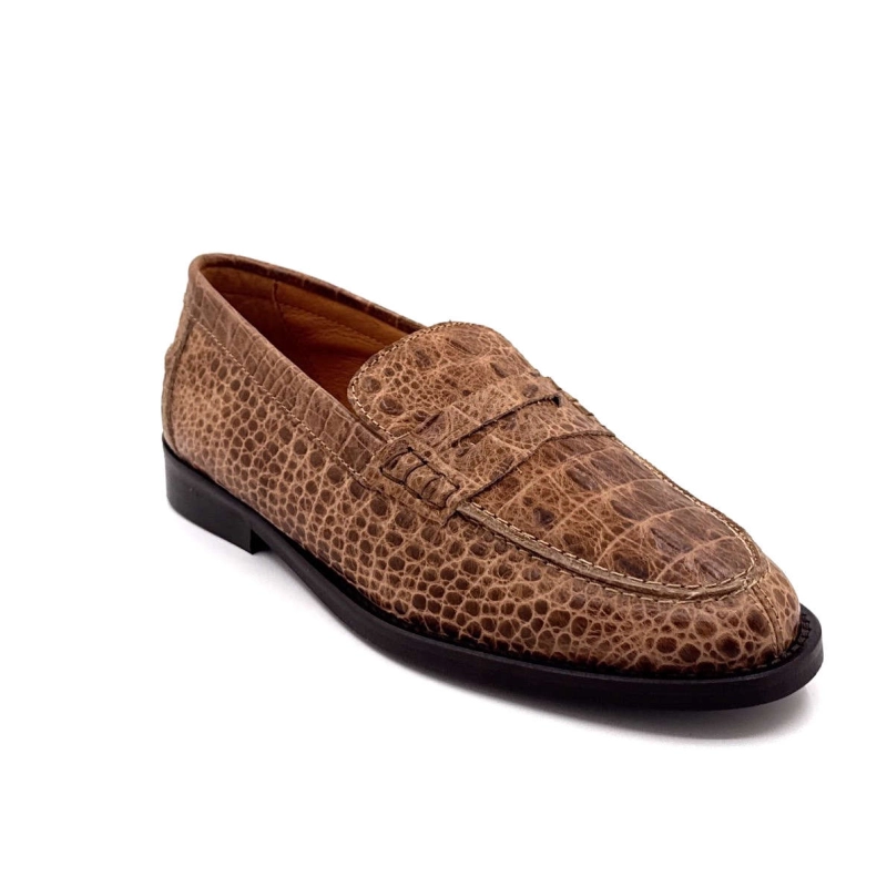 Ivoire 12824 Cuir Coco Marron 12824 - VITELO BABY CROCO - 8547 Printemps Eté 2025