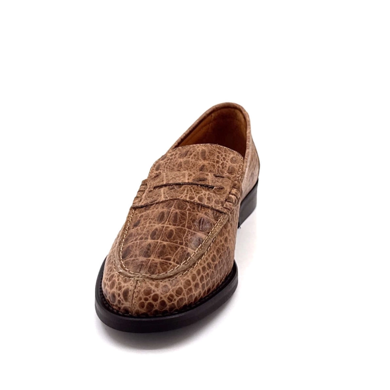 Ivoire 12824 Cuir Coco Marron 12824 - VITELO BABY CROCO - 8547 Printemps Eté 2025