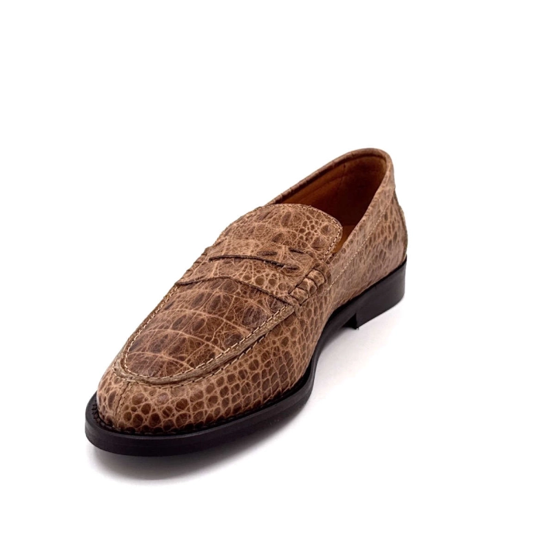 Ivoire 12824 Cuir Coco Marron 12824 - VITELO BABY CROCO - 8547 Printemps Eté 2025
