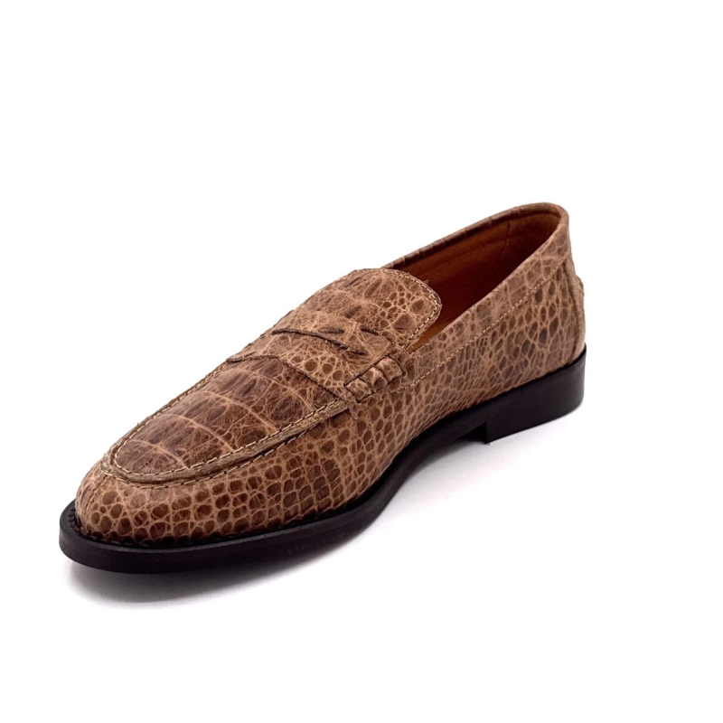 Ivoire 12824 Cuir Coco Marron 12824 - VITELO BABY CROCO - 8547 Printemps Eté 2025