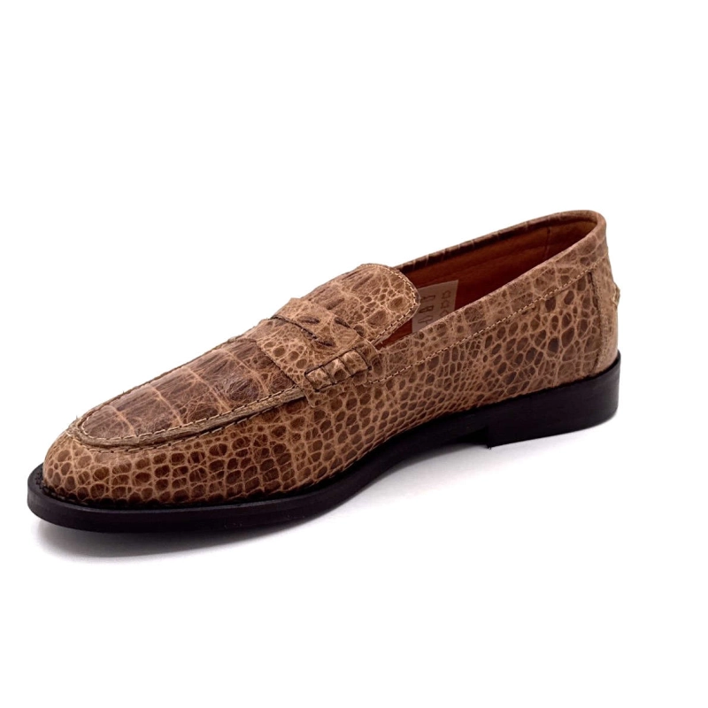 Ivoire 12824 Cuir Coco Marron 12824 - VITELO BABY CROCO - 8547 Printemps Eté 2025