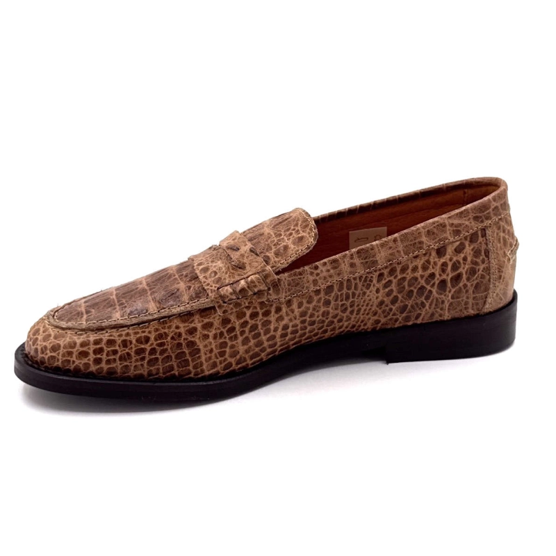 Ivoire 12824 Cuir Coco Marron 12824 - VITELO BABY CROCO - 8547 Printemps Eté 2025