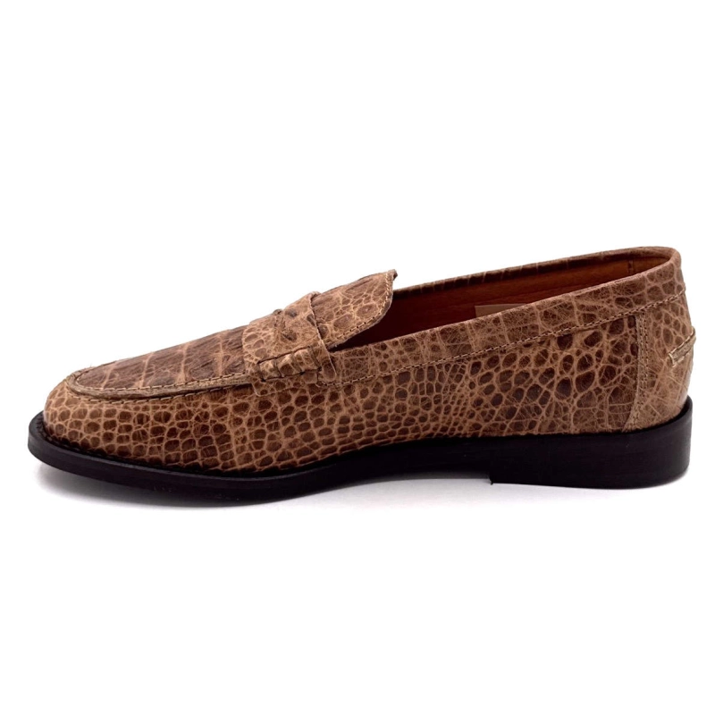 Ivoire 12824 Cuir Coco Marron 12824 - VITELO BABY CROCO - 8547 Printemps Eté 2025