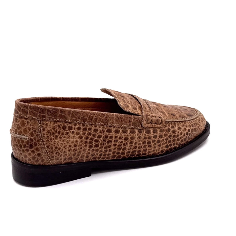 Ivoire 12824 Cuir Coco Marron 12824 - VITELO BABY CROCO - 8547 Printemps Eté 2025