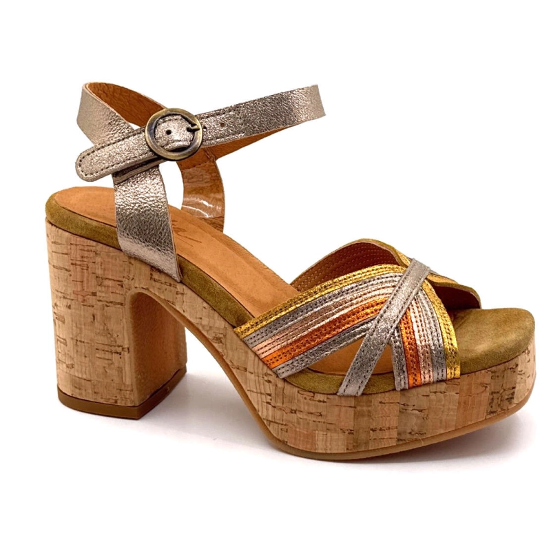 Minka Izzy Cuir Or Multicolore IZZY - COMBI 1 - ASTI LIEGE Printemps Eté 2025