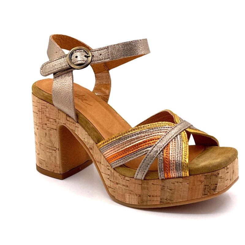 Minka Izzy Cuir Or Multicolore IZZY - COMBI 1 - ASTI LIEGE Printemps Eté 2025