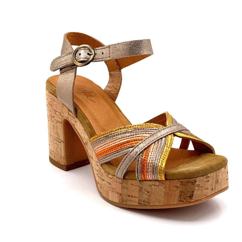 Minka Izzy Cuir Or Multicolore IZZY - COMBI 1 - ASTI LIEGE Printemps Eté 2025