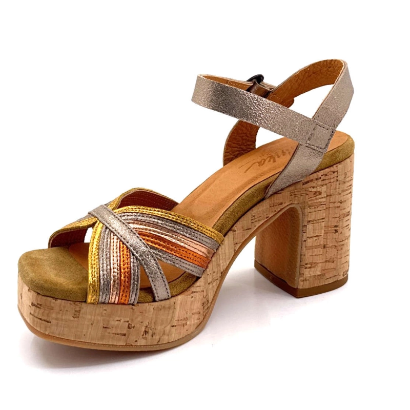 Minka Izzy Cuir Or Multicolore IZZY - COMBI 1 - ASTI LIEGE Printemps Eté 2025