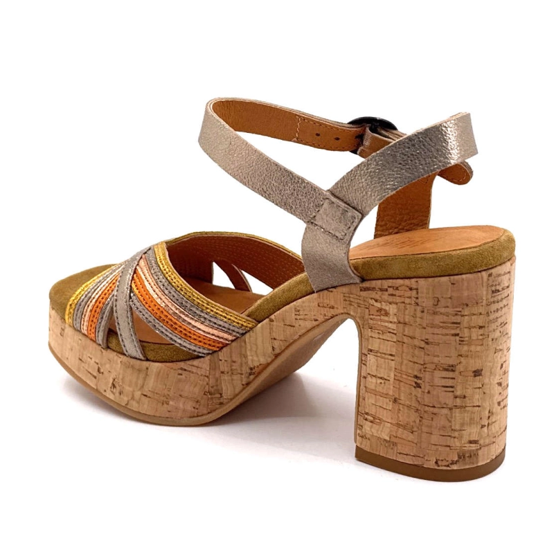 Minka Izzy Cuir Or Multicolore IZZY - COMBI 1 - ASTI LIEGE Printemps Eté 2025