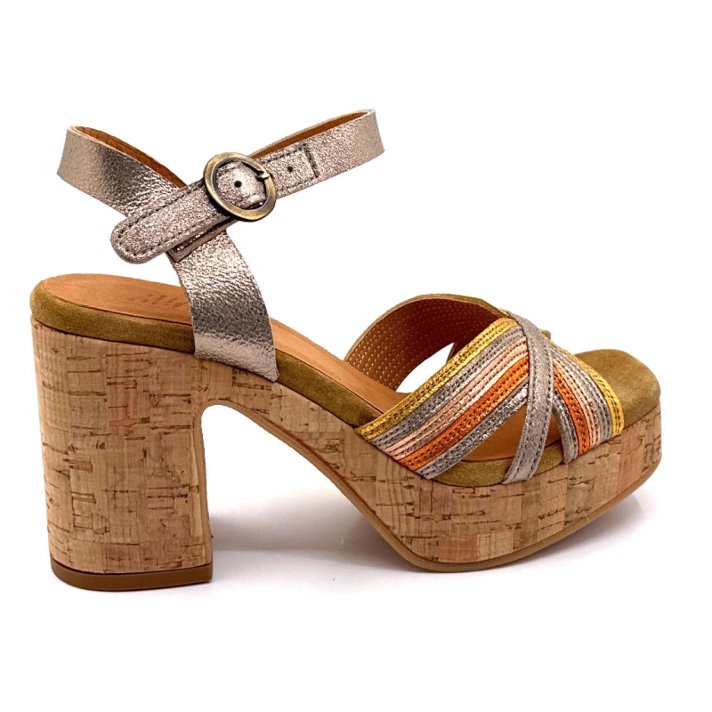 Minka Izzy Cuir Or Multicolore IZZY - COMBI 1 - ASTI LIEGE Printemps Eté 2025