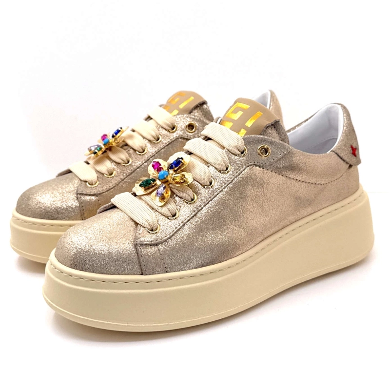 Gio+ Pia315b Cuir Or Bijoux Fleur PIA315B - COMBI - PLATINO FIORE Printemps Eté 2025