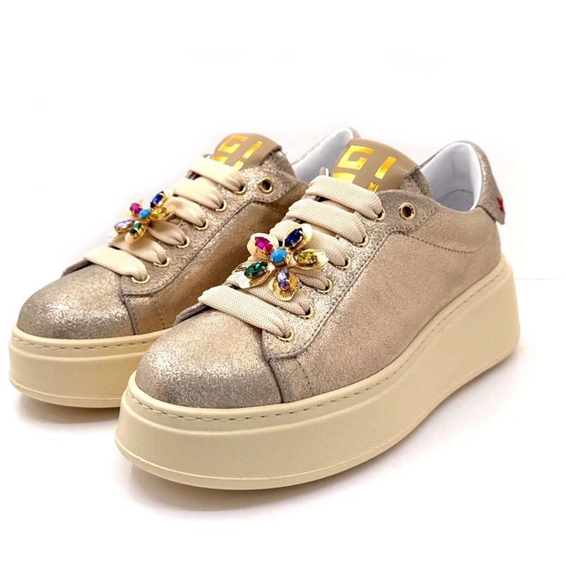 Gio+ Pia315b Cuir Or Bijoux Fleur PIA315B - COMBI - PLATINO FIORE Printemps Eté 2025